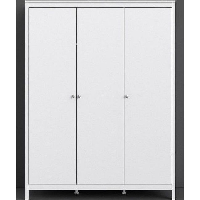 Madrid White 3 Door Wardrobe