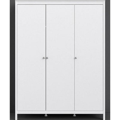 Madrid White 3 Door Wardrobe