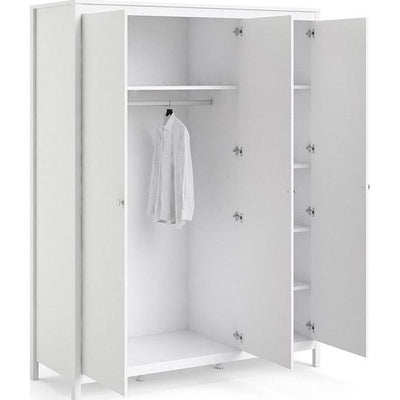 Madrid White 3 Door Wardrobe