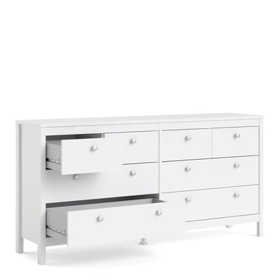 Madrid White 8 Drawer Chest