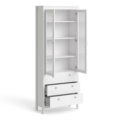 Madrid White Display Cabinet