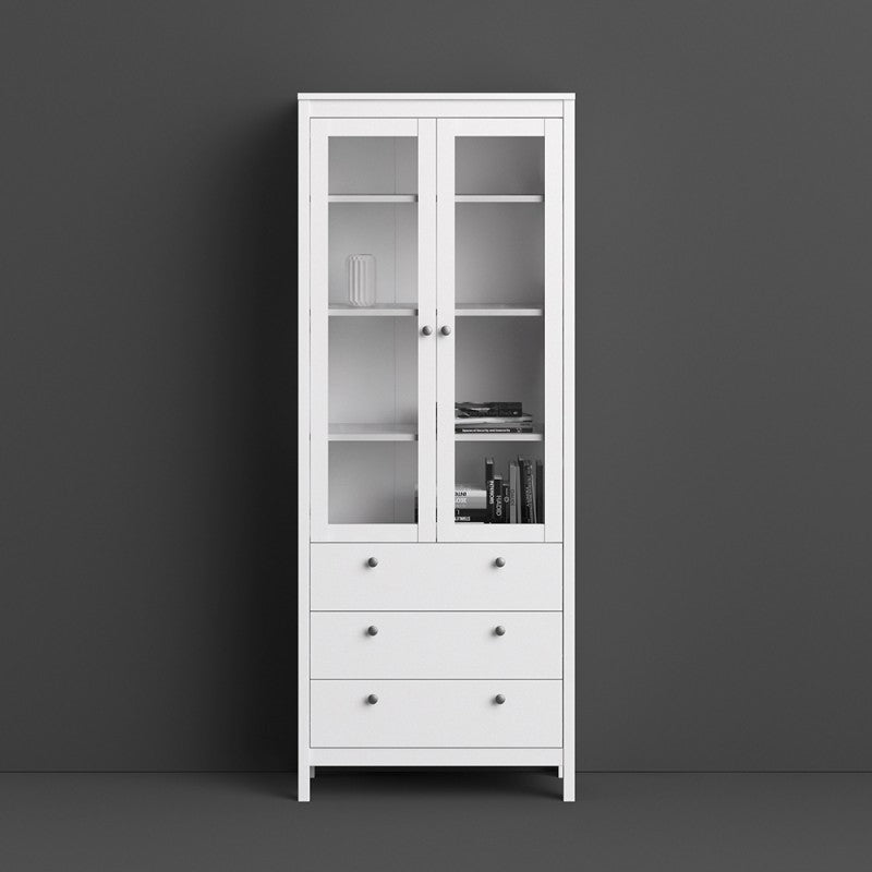 Madrid White Display Cabinet