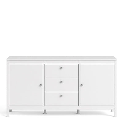 Madrid White 2 Door 3 Drawer Sideboard