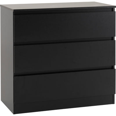 Malvern Black 3 Drawer Chest