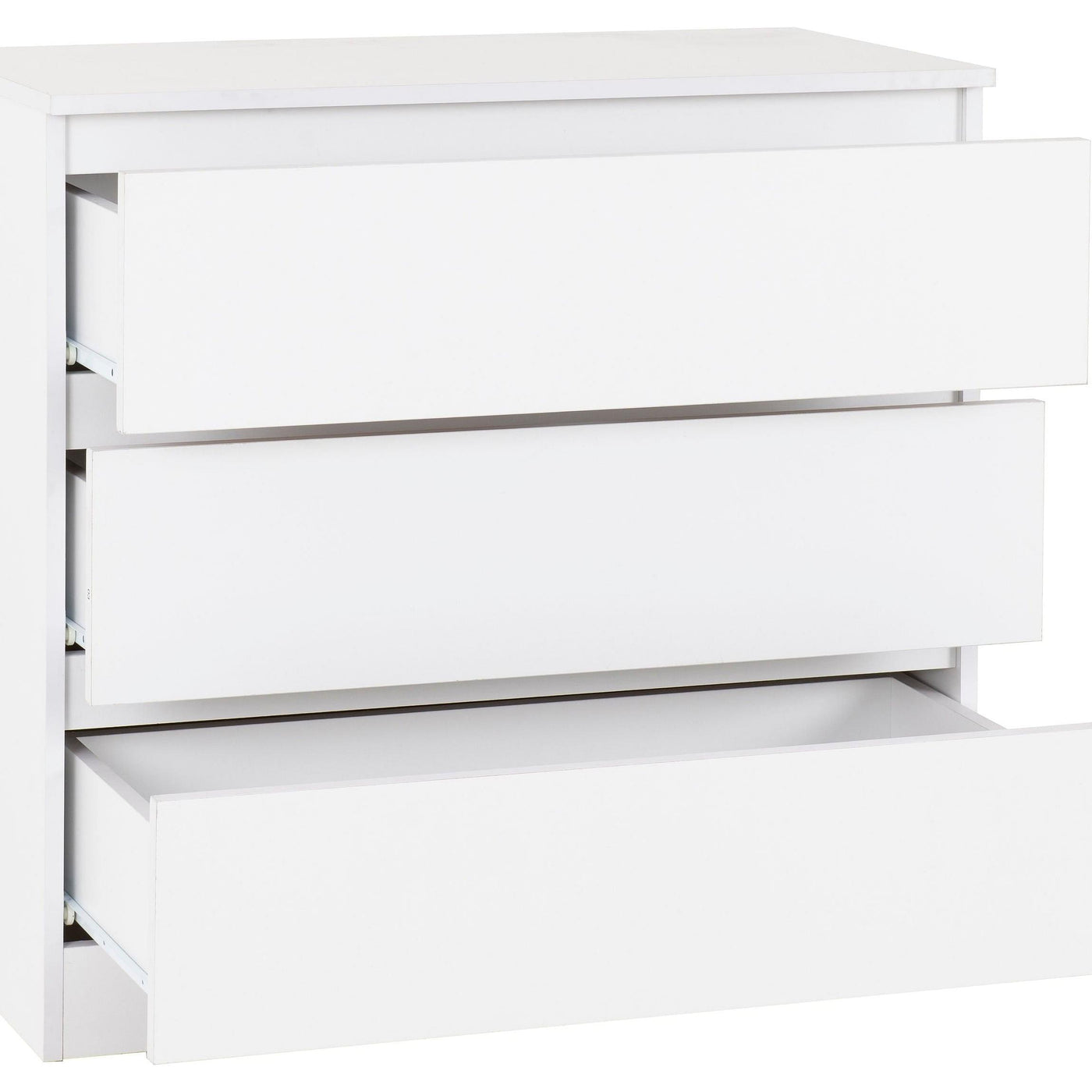 Malvern White 3 Drawer Chest