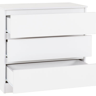 Malvern White 3 Drawer Chest