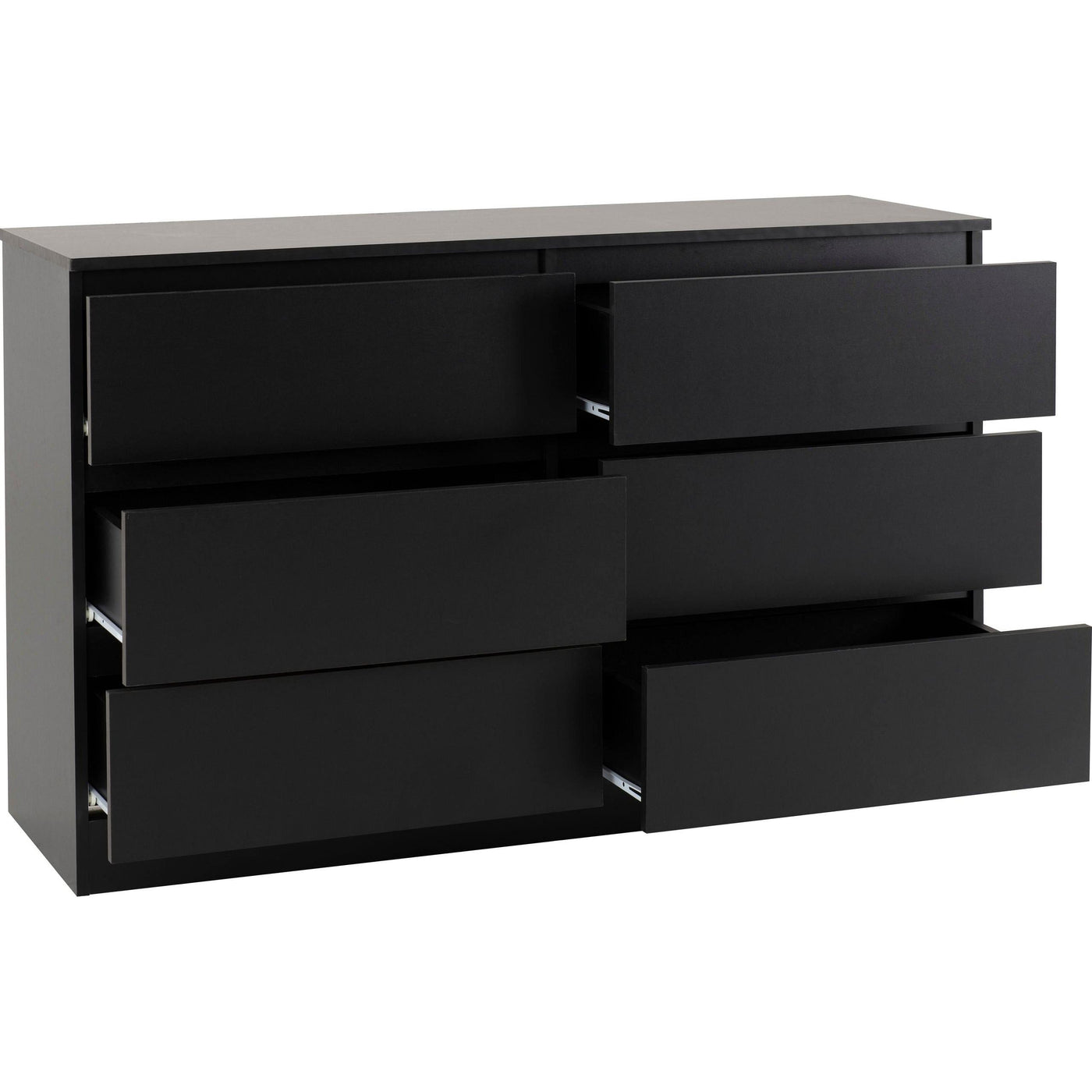 Malvern Black 6 Drawer Chest