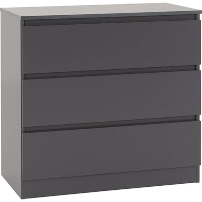 Malvern Grey 3 Drawer Chest