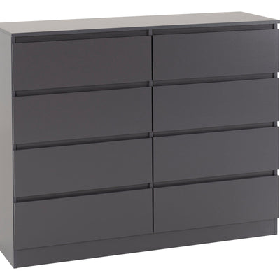 Malvern Grey 8 Drawer Chest