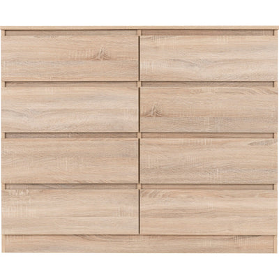 Malvern Oak 8 Drawer Chest