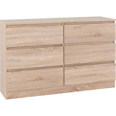 Malvern Oak 6 Drawer Chest