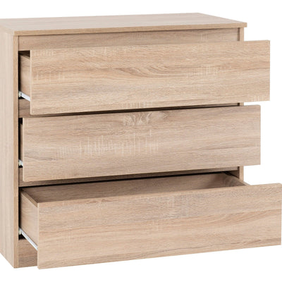 Malvern Sonoam Oak 3 Drawer Chest