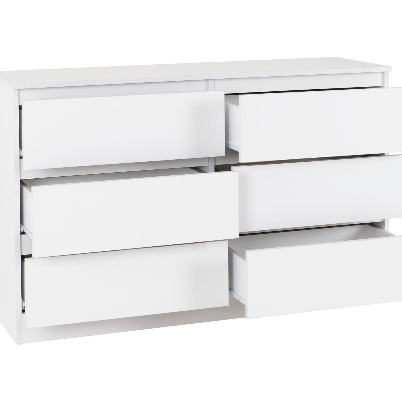 Malvern White 6 Drawer Chest