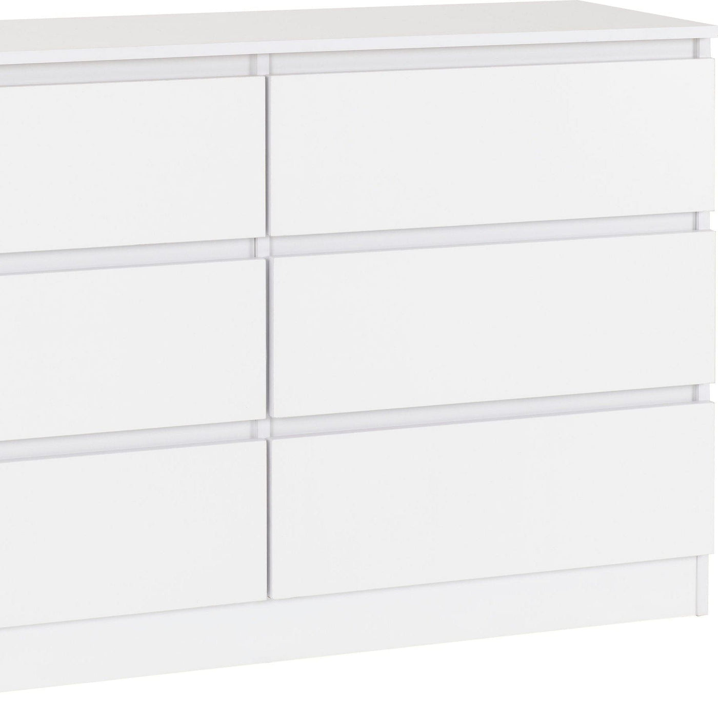 Malvern White 6 Drawer Chest