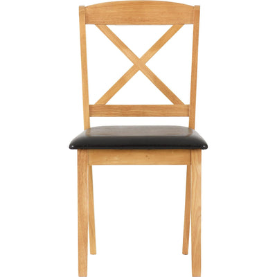 Mason Oak Varnish Dining Chair x2