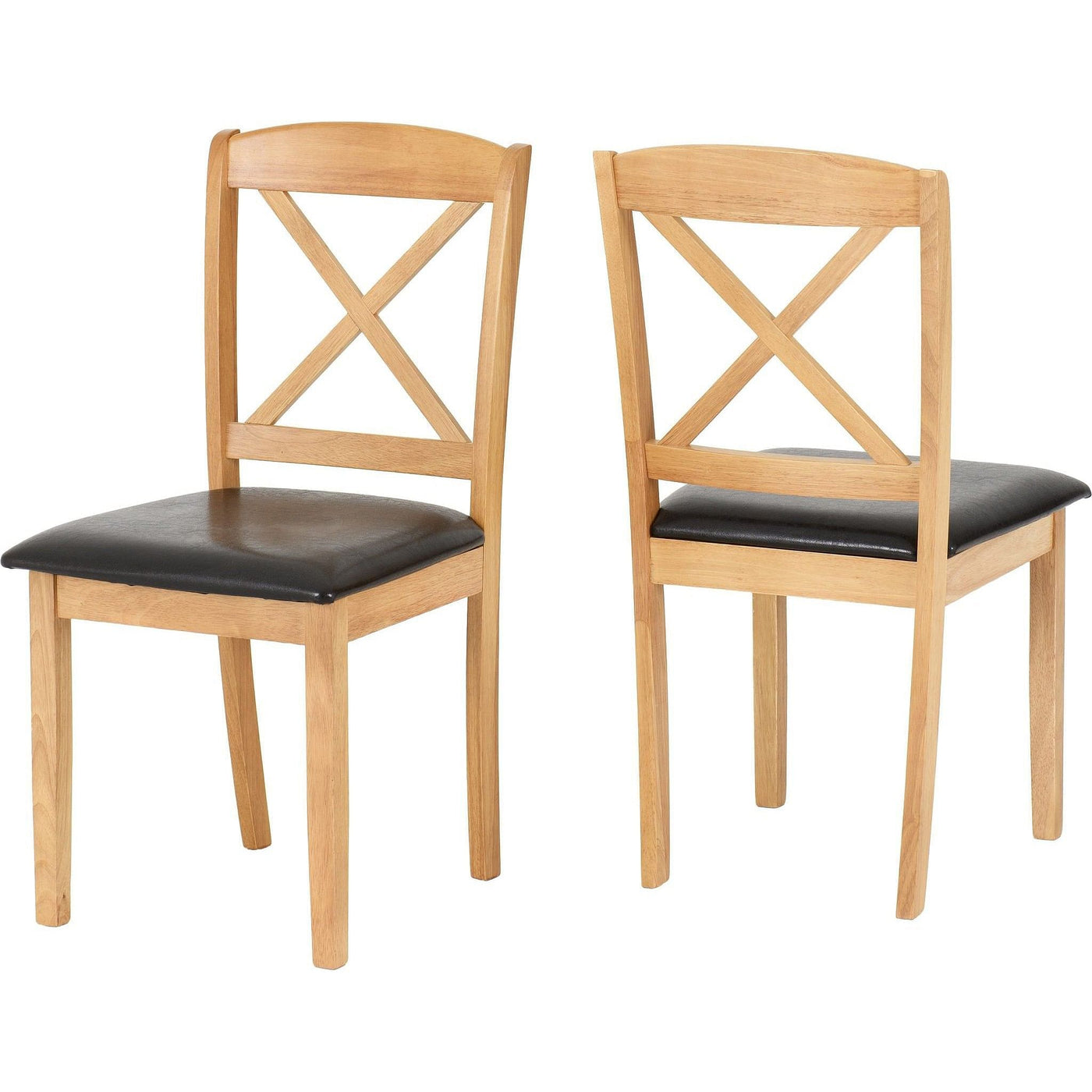 Mason Oak Varnish Dining Chair x2