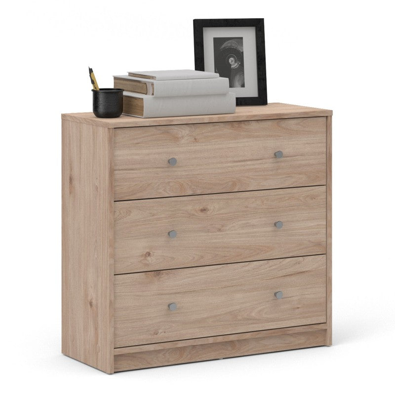 May Truffle Oak 3 Drawer Chest