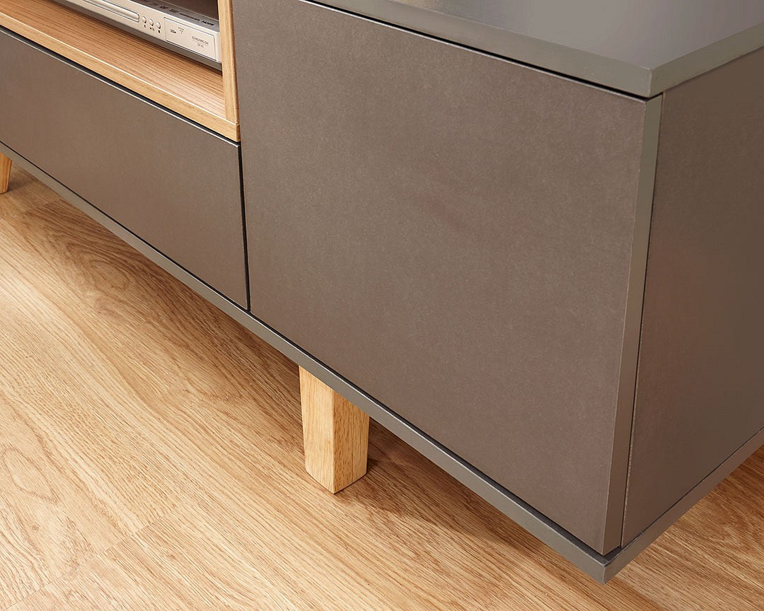 Grey and Oak TV Unit