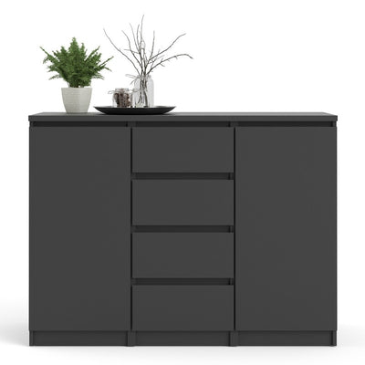 Naia Matt Black Large Sideboard