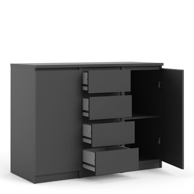 Naia Matt Black Large Sideboard