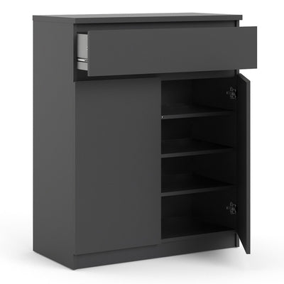 Naia Matt Black Compact Sideboard