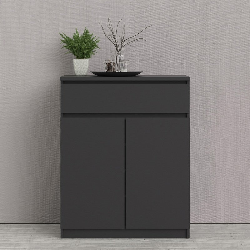 Naia Matt Black Compact Sideboard