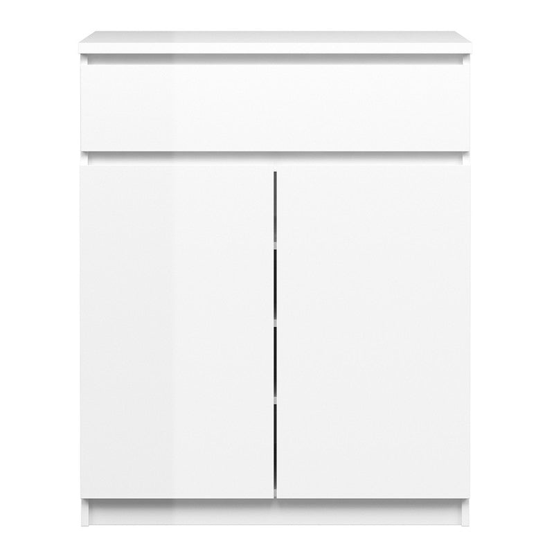 Naia White High Gloss Compact Sideboard