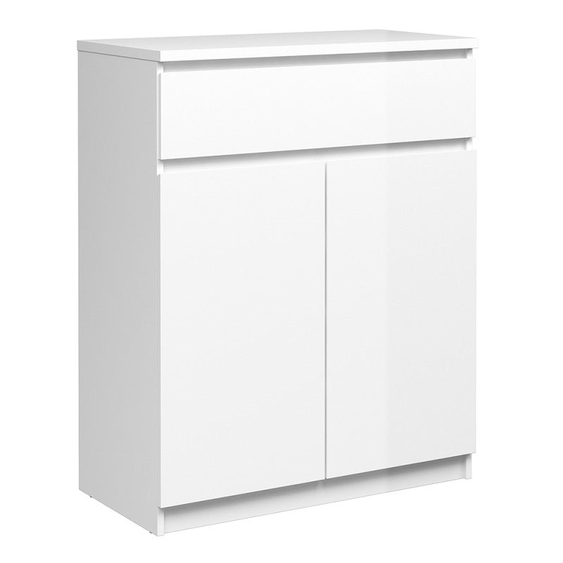 Naia White High Gloss Compact Sideboard