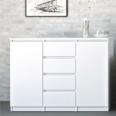 Naia White High Gloss Large Sideboard