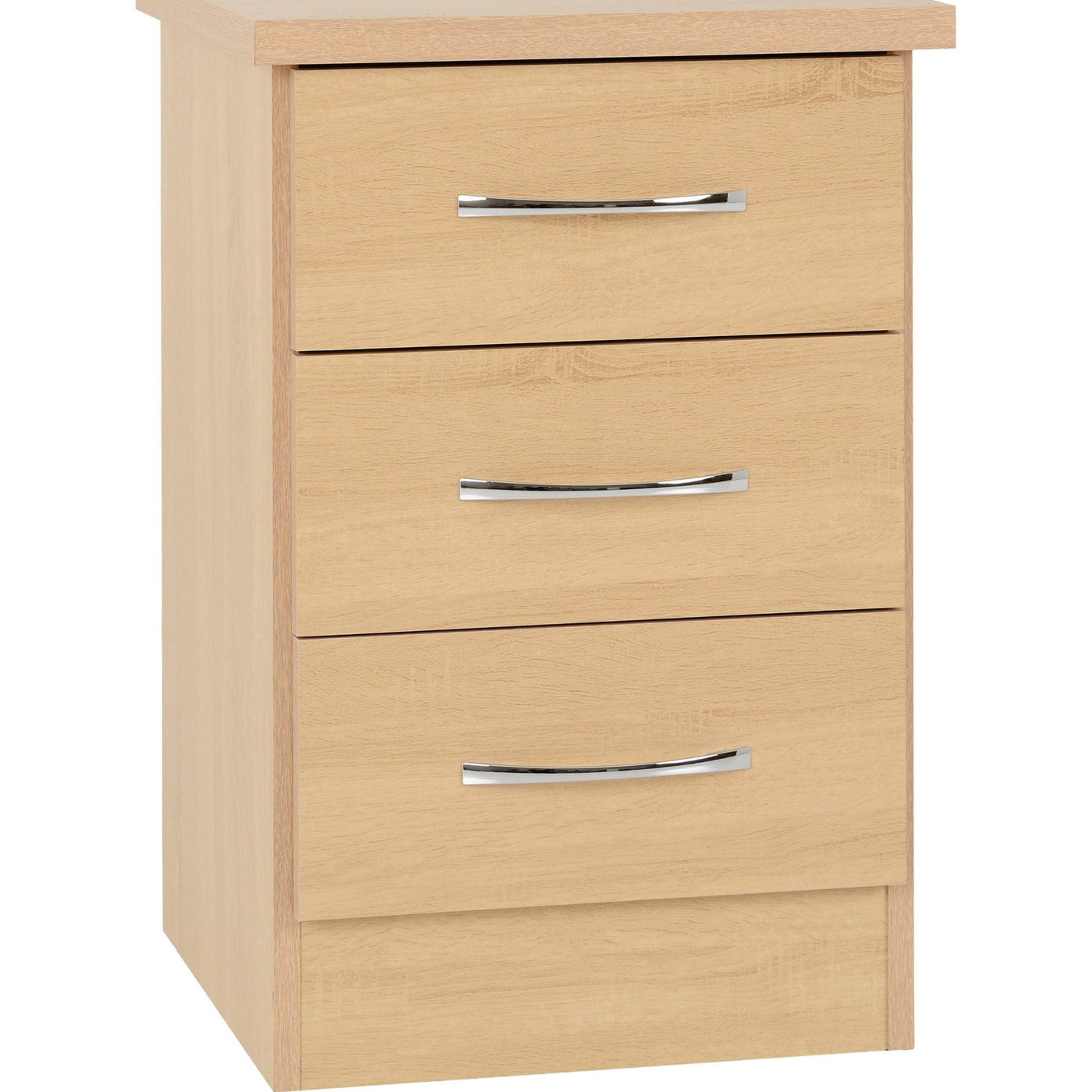 Nevada Sonoma Oak 3 Drawer Bedside