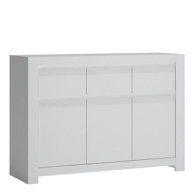 Novio 3 Door White Sideboard