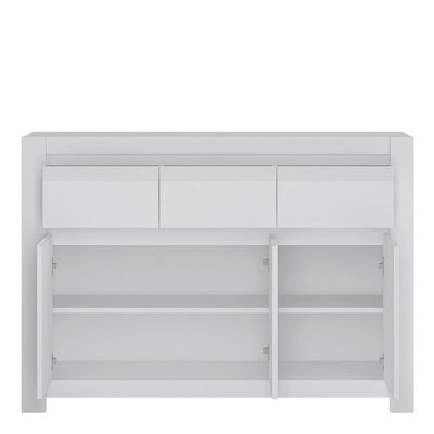 Novio 3 Door White Sideboard