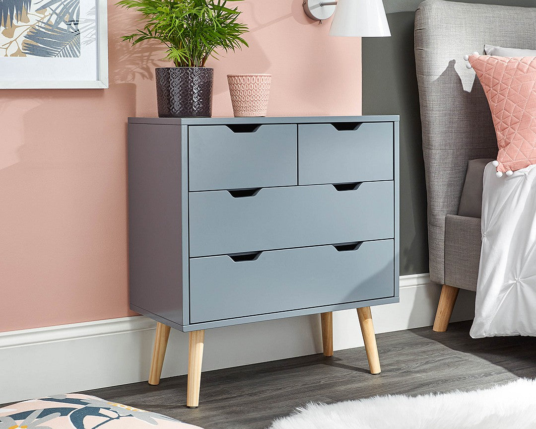 Grey 4 Drawer Chest