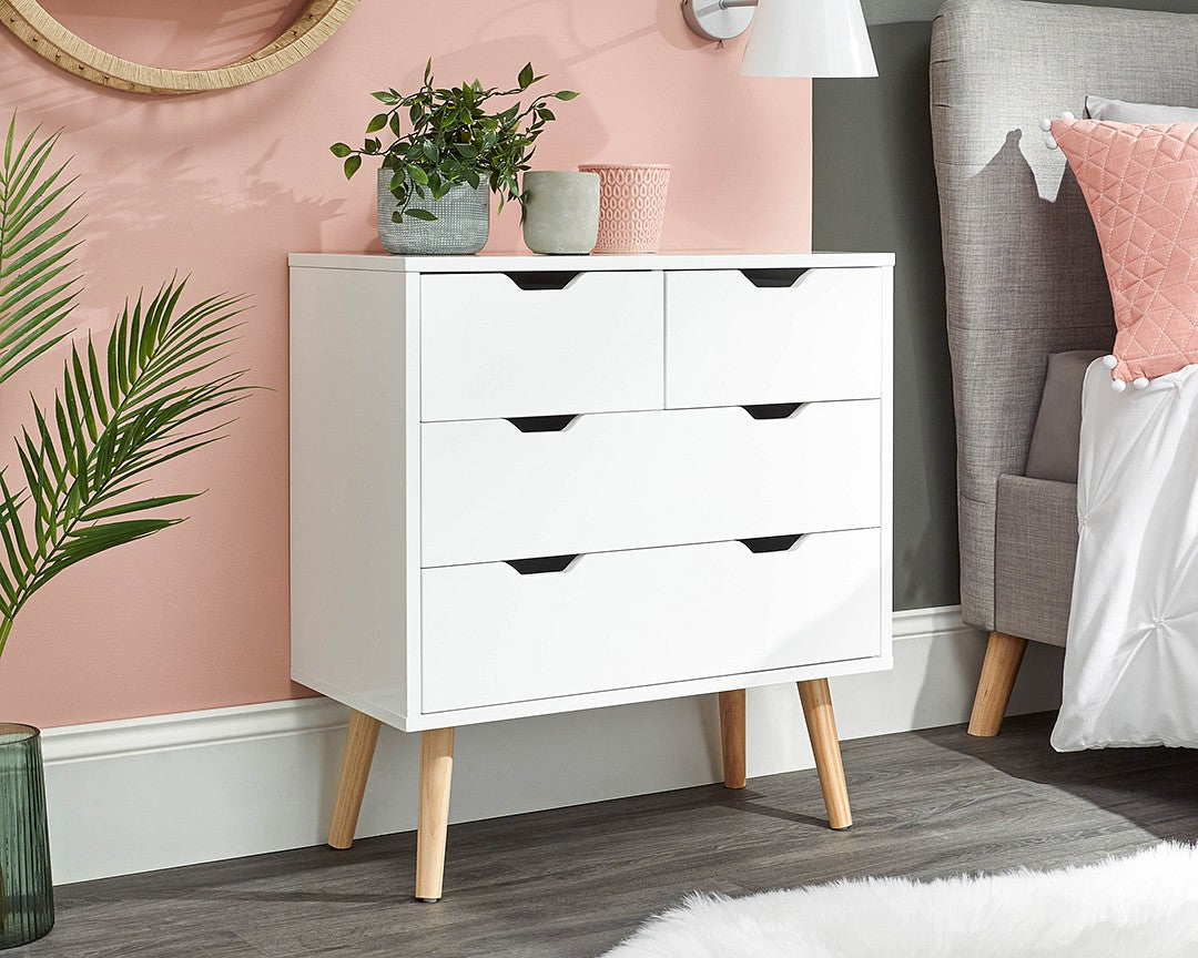 White 4 Drawer Chest