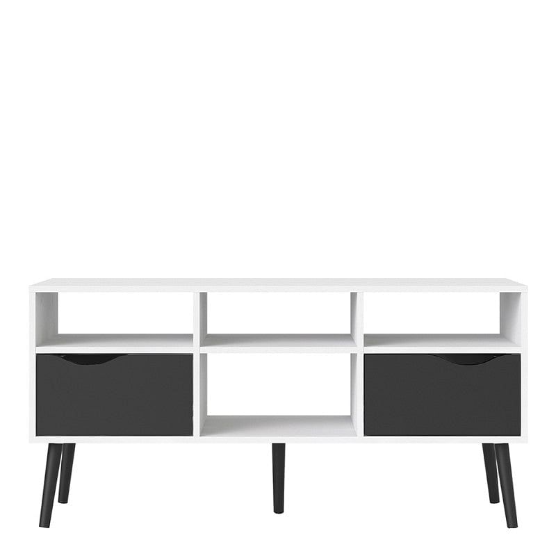 Oslo White and Black TV Unit