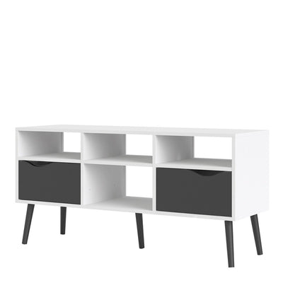 Oslo White and Black TV Unit