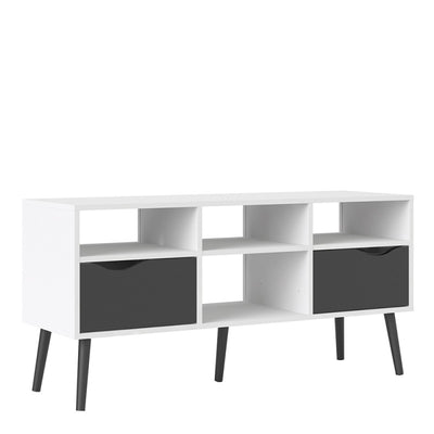 Oslo White and Black TV Unit