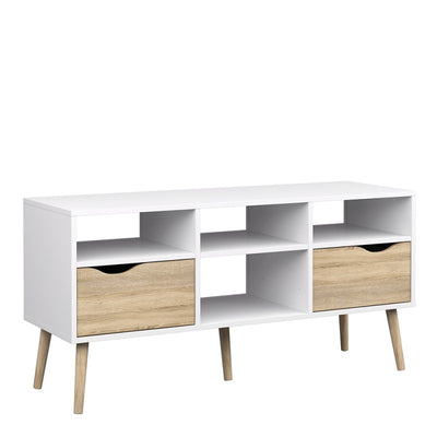 Oslo White and Oak TV Unit