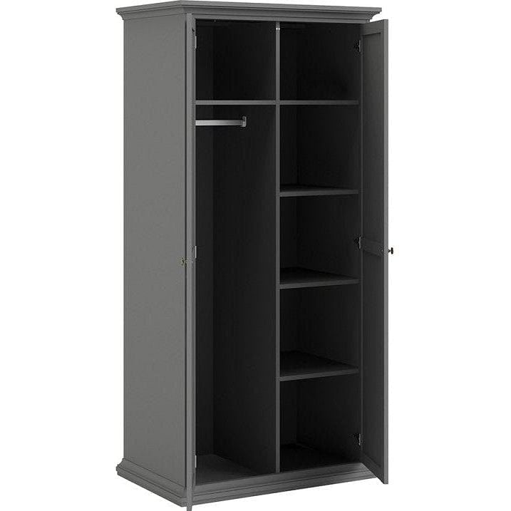 Paris Grey 2 Door Wardrobe