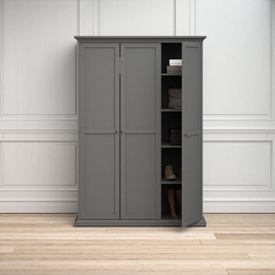 Paris Grey 3 Door Wardrobe