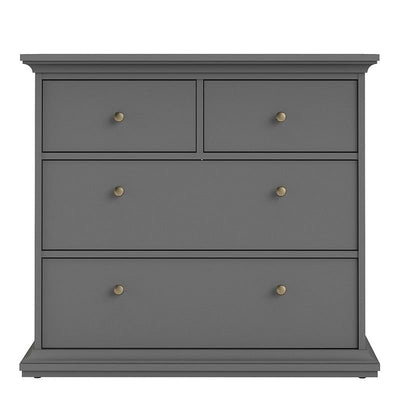 Paris Grey 4 Drawer Chest