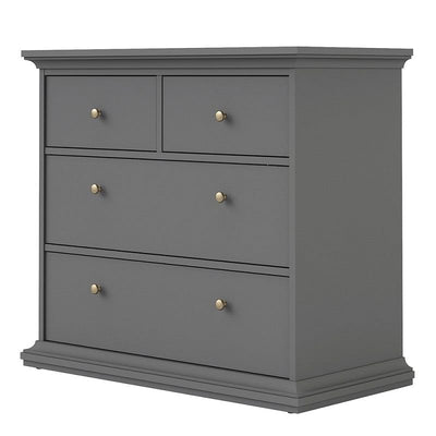 Paris Grey 4 Drawer Chest