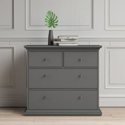 Paris Grey 4 Drawer Chest