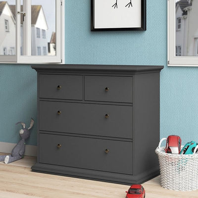 Paris Grey 4 Drawer Chest