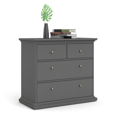 Paris Grey 4 Drawer Chest