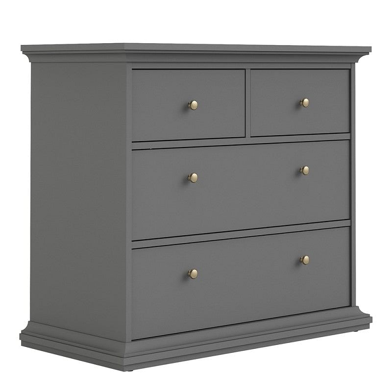 Paris Grey 4 Drawer Chest