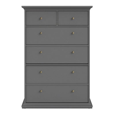 Paris Grey 6 Drawer Chest