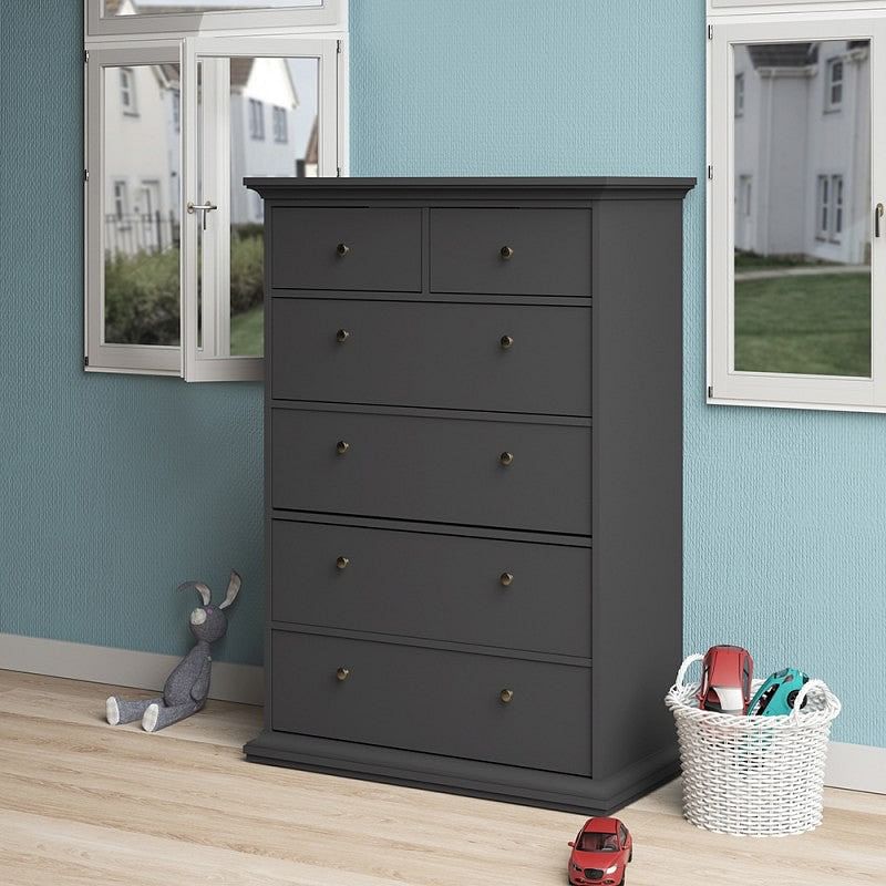 Paris Grey 6 Drawer Chest