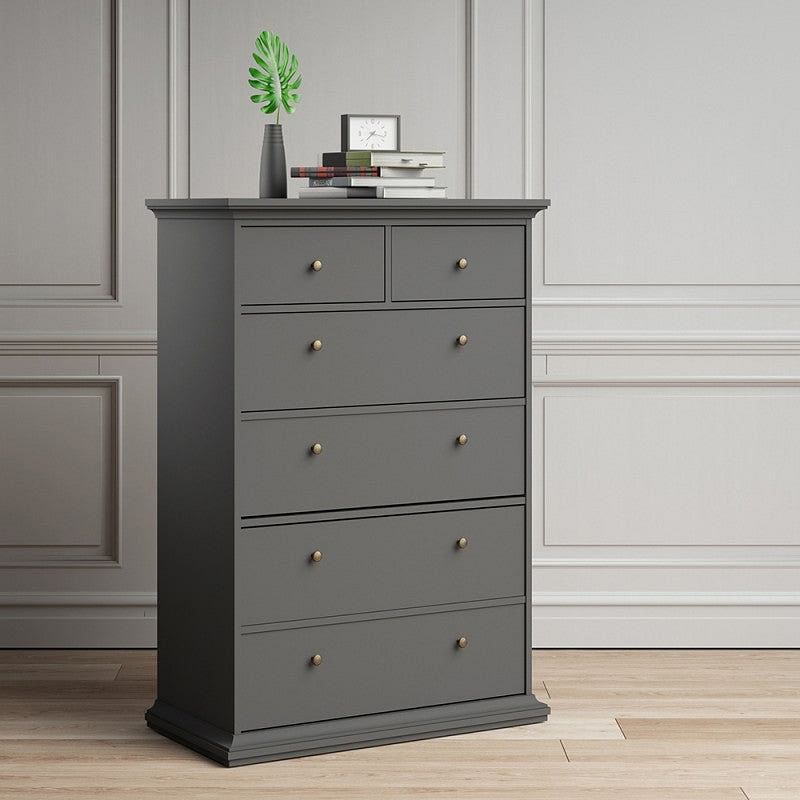 Paris Grey 6 Drawer Chest