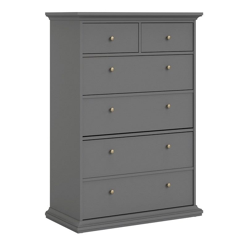 Paris Grey 6 Drawer Chest